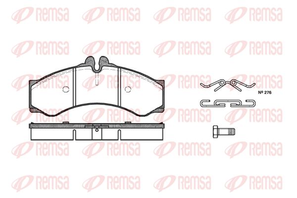 REMSA Комплект тормозных колодок, дисковый тормоз 0614.00