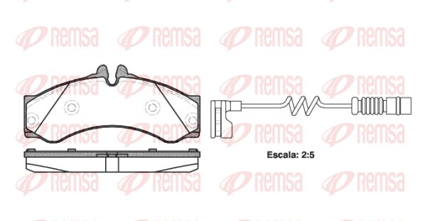 REMSA Комплект тормозных колодок, дисковый тормоз 0614.12
