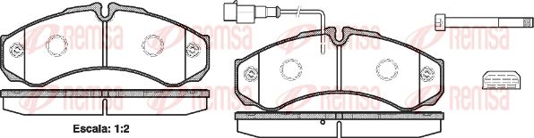 REMSA Комплект тормозных колодок, дисковый тормоз 0651.32