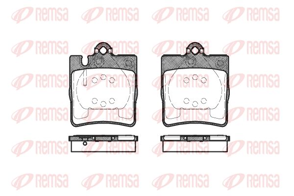 REMSA Комплект тормозных колодок, дисковый тормоз 0709.10