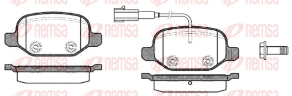 REMSA Комплект тормозных колодок, дисковый тормоз 0727.02