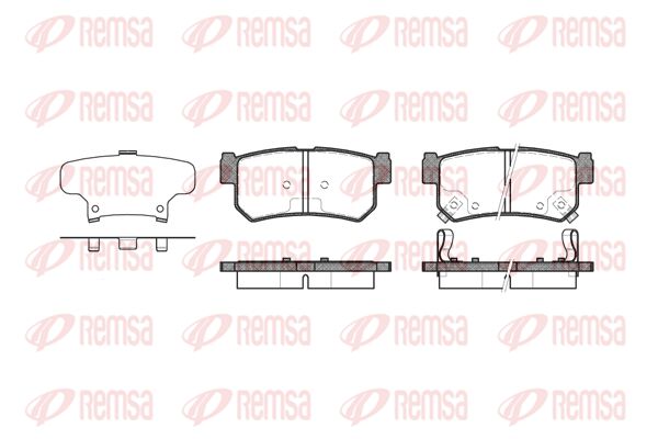 REMSA Комплект тормозных колодок, дисковый тормоз 0746.62