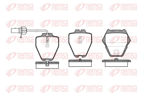 REMSA Комплект тормозных колодок, дисковый тормоз 0752.22