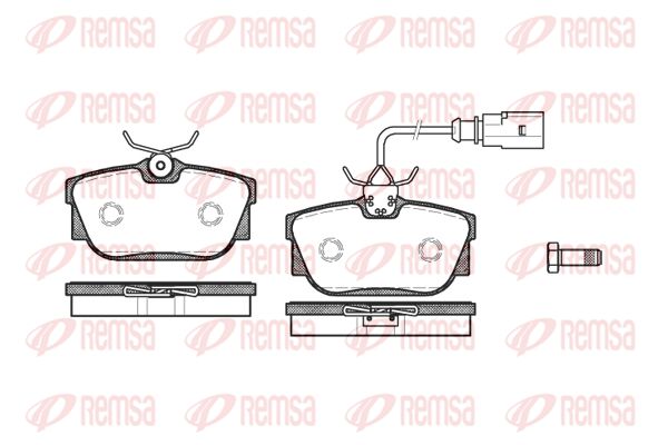 REMSA Комплект тормозных колодок, дисковый тормоз 0767.01