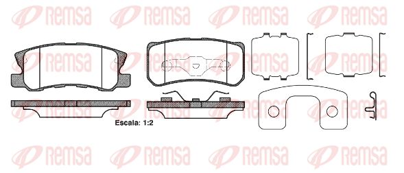 REMSA Комплект тормозных колодок, дисковый тормоз 0803.22