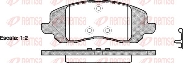 REMSA Bremžu uzliku kompl., Disku bremzes 0804.20