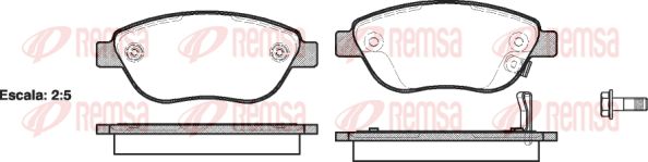 REMSA Комплект тормозных колодок, дисковый тормоз 0859.21