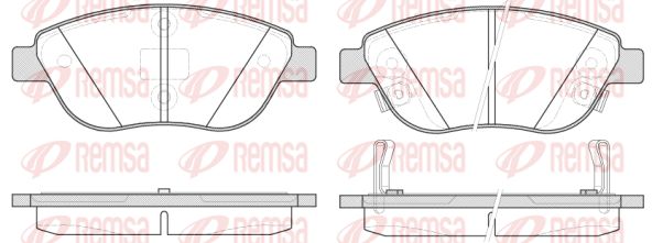 REMSA Комплект тормозных колодок, дисковый тормоз 0859.32