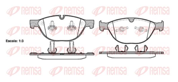 REMSA Комплект тормозных колодок, дисковый тормоз 0958.30