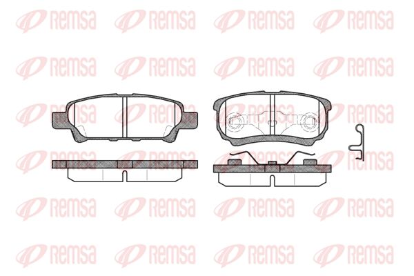 REMSA Комплект тормозных колодок, дисковый тормоз 1051.02