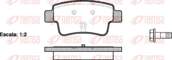 REMSA Комплект тормозных колодок, дисковый тормоз 1198.00