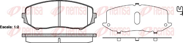 REMSA Комплект тормозных колодок, дисковый тормоз 1225.02