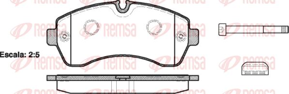 REMSA Комплект тормозных колодок, дисковый тормоз 1243.00