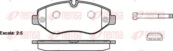 REMSA Комплект тормозных колодок, дисковый тормоз 1245.00