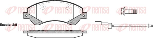 REMSA Комплект тормозных колодок, дисковый тормоз 1251.02