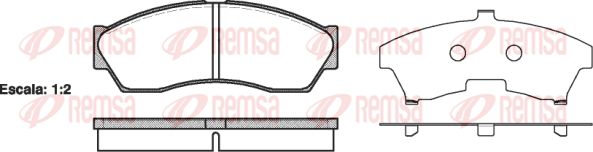 REMSA Комплект тормозных колодок, дисковый тормоз 1253.00