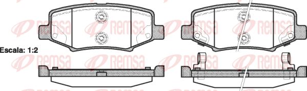 REMSA Комплект тормозных колодок, дисковый тормоз 1264.02