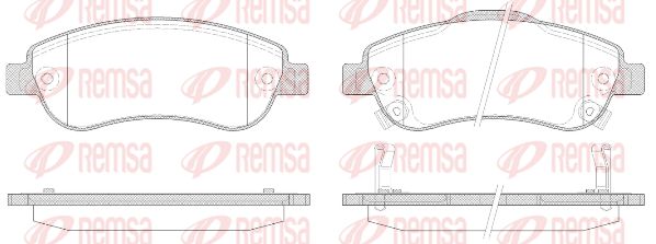 REMSA Комплект тормозных колодок, дисковый тормоз 1289.02