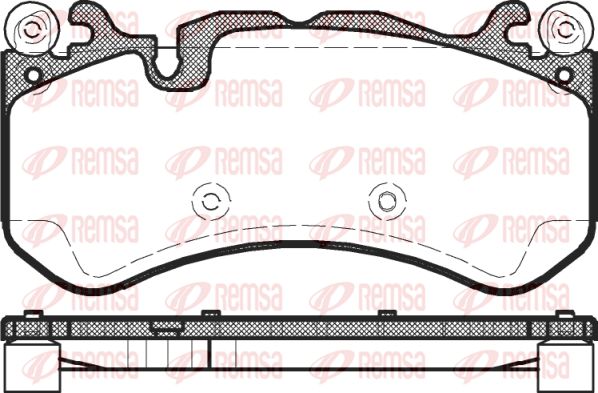 REMSA Комплект тормозных колодок, дисковый тормоз 1300.00