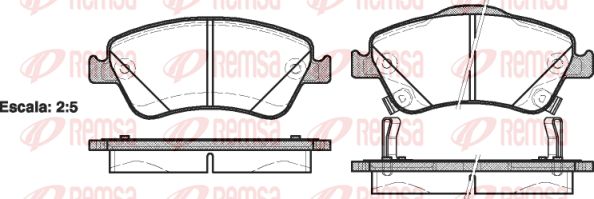 REMSA Комплект тормозных колодок, дисковый тормоз 1310.02