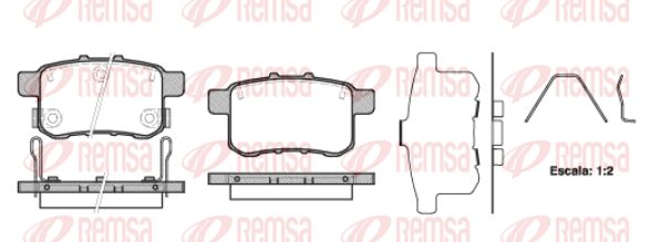 REMSA Комплект тормозных колодок, дисковый тормоз 1332.12