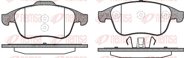 REMSA Комплект тормозных колодок, дисковый тормоз 1350.10