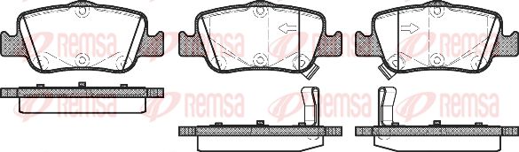 REMSA Комплект тормозных колодок, дисковый тормоз 1356.02
