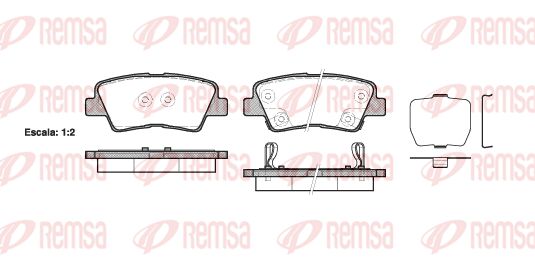 REMSA Комплект тормозных колодок, дисковый тормоз 1362.02