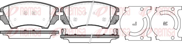 REMSA Комплект тормозных колодок, дисковый тормоз 1375.12
