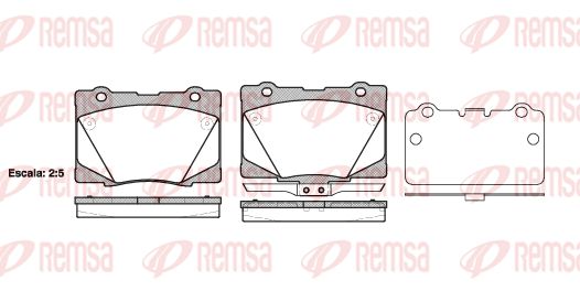 REMSA Комплект тормозных колодок, дисковый тормоз 1422.02