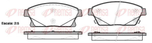 REMSA Комплект тормозных колодок, дисковый тормоз 1431.02