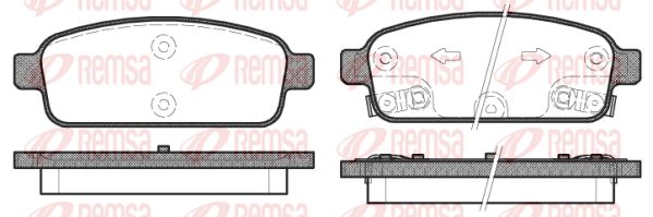 REMSA Комплект тормозных колодок, дисковый тормоз 1432.12