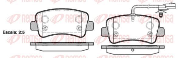 REMSA Комплект тормозных колодок, дисковый тормоз 1439.01