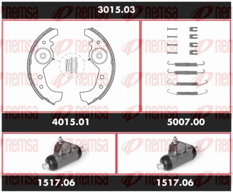 REMSA Комплект тормозов, барабанный тормозной механизм 3015.03