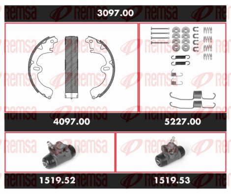REMSA Bremžu komplekts, Trumuļu bremzes 3097.00