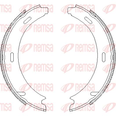 REMSA Комплект тормозных колодок, стояночная тормозная с 4093.00