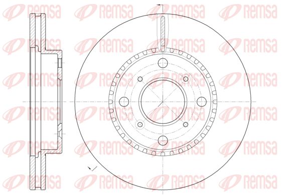 REMSA Тормозной диск 6804.10