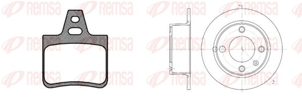 REMSA Комплект тормозов, дисковый тормозной механизм 8102.00
