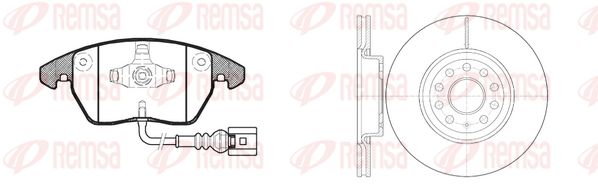 REMSA Комплект тормозов, дисковый тормозной механизм 81030.02