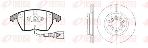 REMSA Bremžu komplekts, Disku bremzes 81030.04