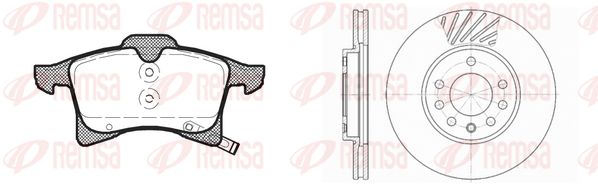REMSA Комплект тормозов, дисковый тормозной механизм 81036.00