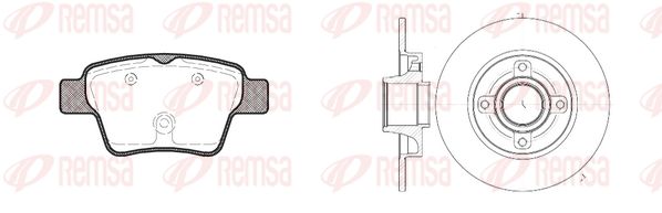 REMSA Комплект тормозов, дисковый тормозной механизм 81138.00