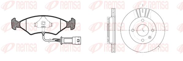 REMSA Комплект тормозов, дисковый тормозной механизм 8119.02