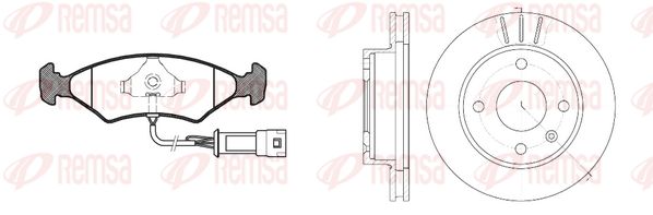 REMSA Комплект тормозов, дисковый тормозной механизм 8119.03