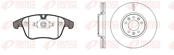 REMSA Комплект тормозов, дисковый тормозной механизм 81219.01