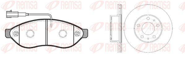 REMSA Bremžu komplekts, Disku bremzes 81237.01