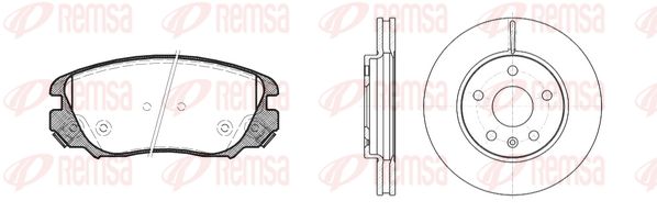 REMSA Комплект тормозов, дисковый тормозной механизм 81385.00