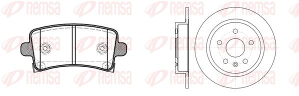 REMSA Комплект тормозов, дисковый тормозной механизм 81388.00