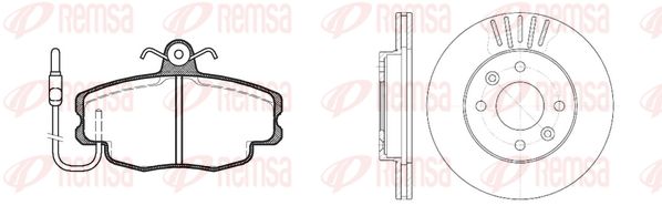 REMSA Комплект тормозов, дисковый тормозной механизм 8141.01