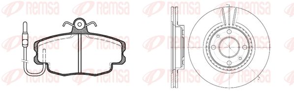 REMSA Комплект тормозов, дисковый тормозной механизм 8141.02